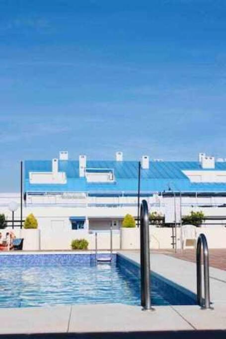Large Modern Beach Front Apartment, Rooftop Pool!! 马尔韦利亚 外观 照片